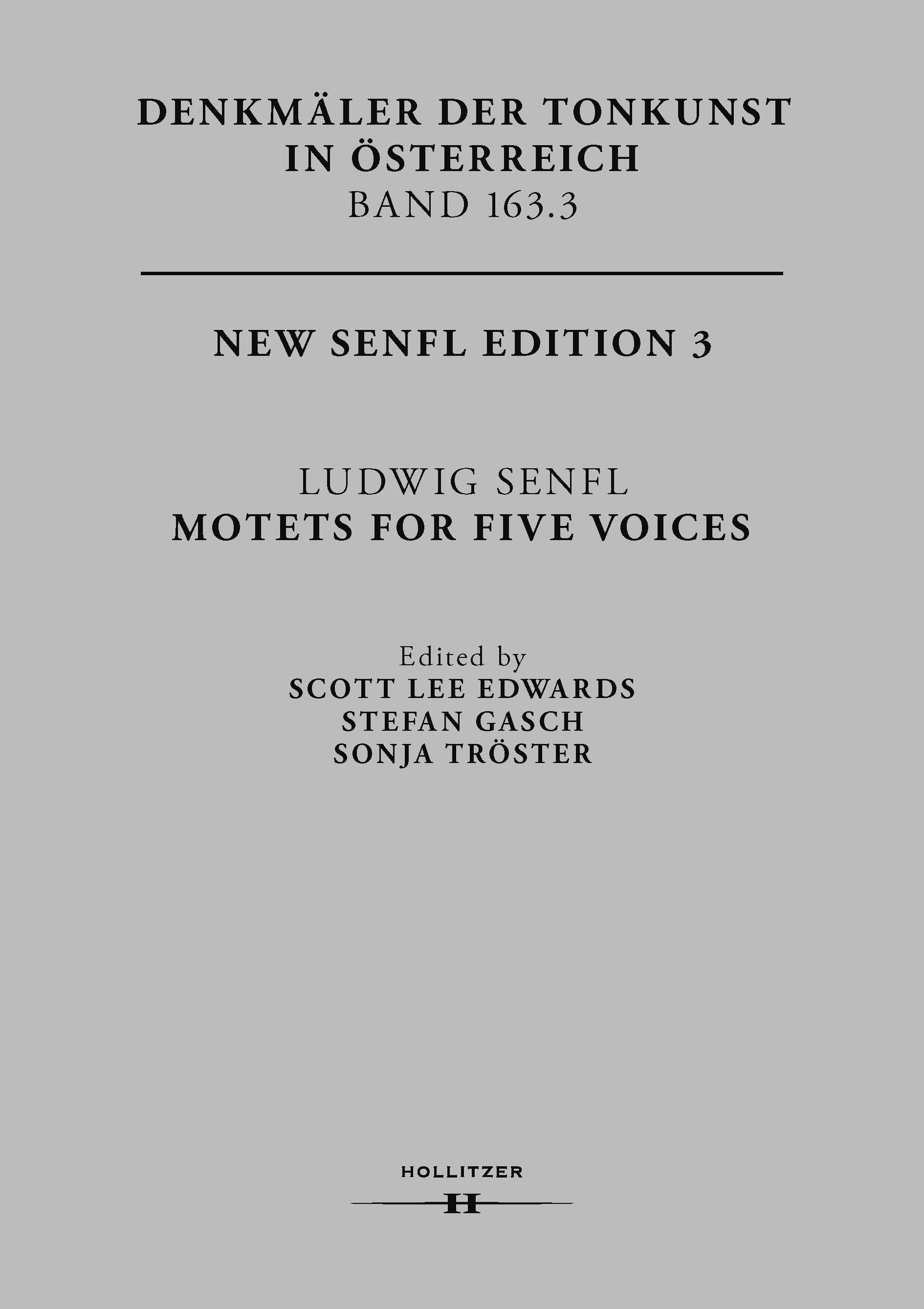 Cover Ludwig Senfl: Motets For Five Voices