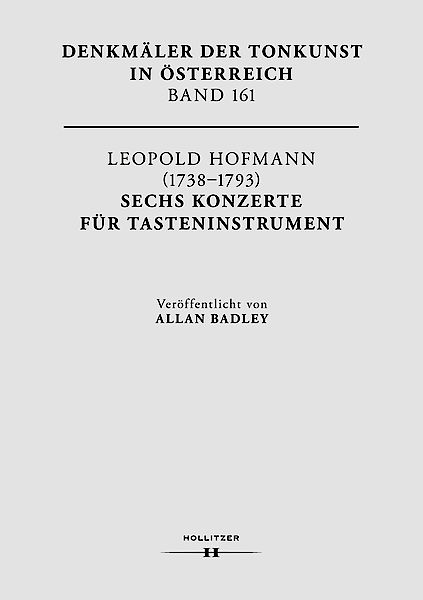 Cover Leopold Hofmann (1738-1793). Sechs Konzerte für Tasteninstrument