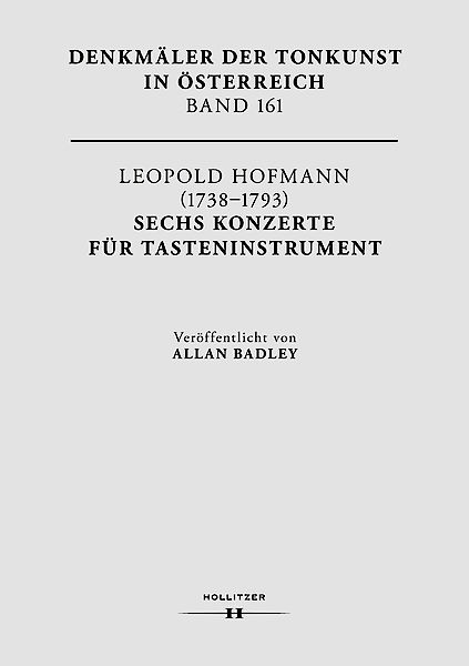 Cover Leopold Hofmann (1738-1793). Sechs Konzerte für Tasteninstrument