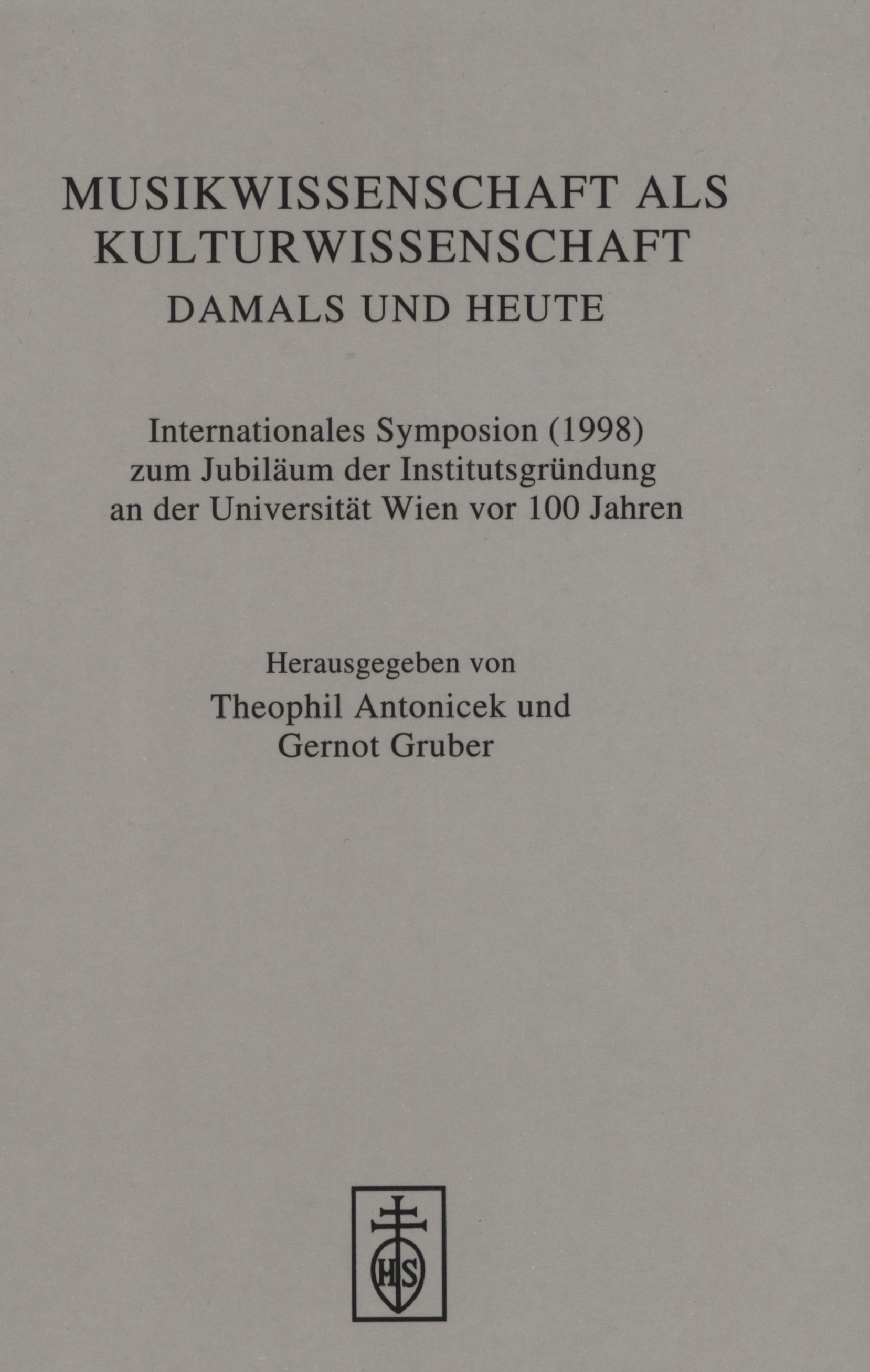 Cover Musikwissenschaft als Kulturwissenschaft