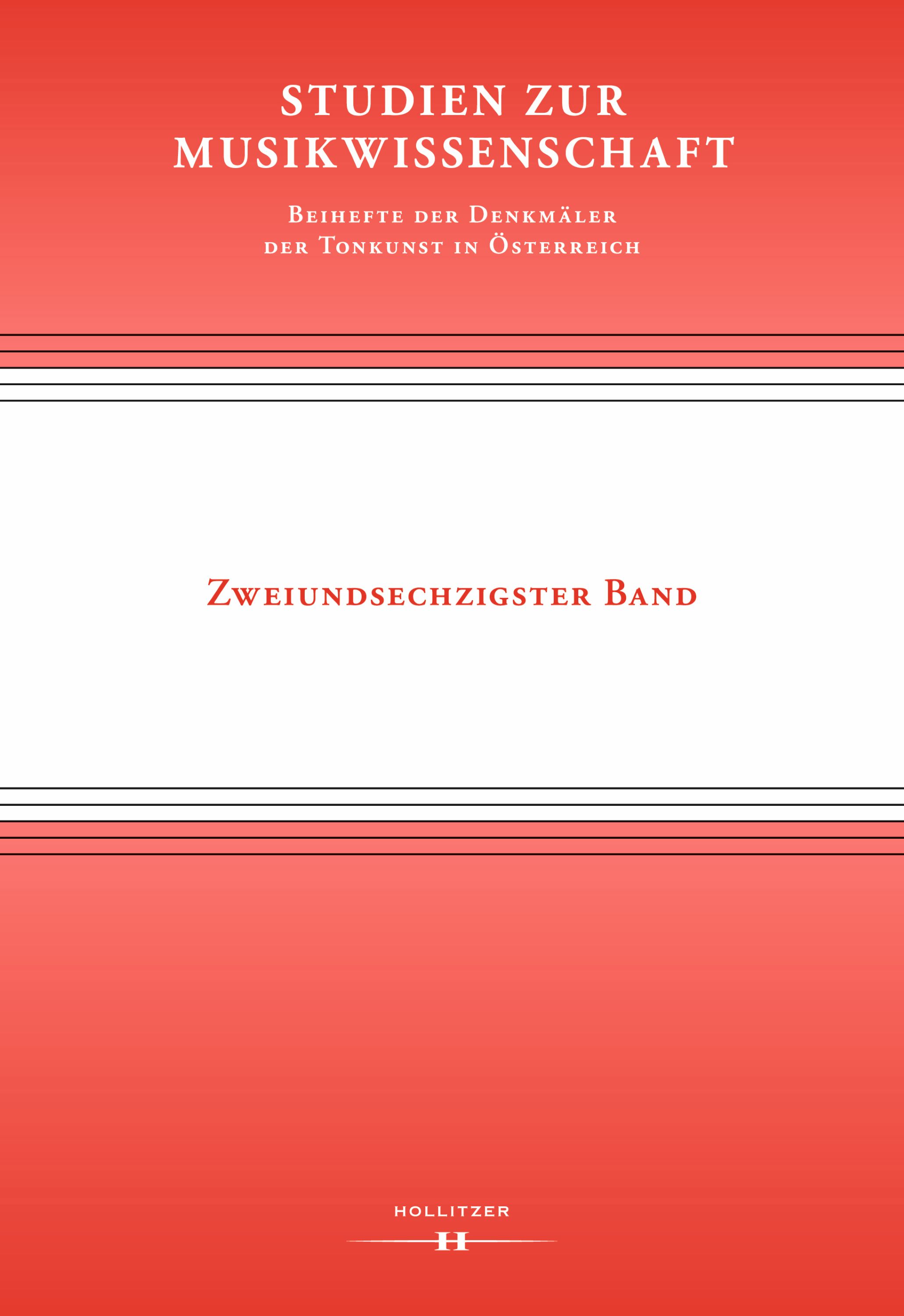 Cover Studien zur Musikwissenschaft - Beihefte der Denkmäler der Tonkunst in Österreich. Band 62