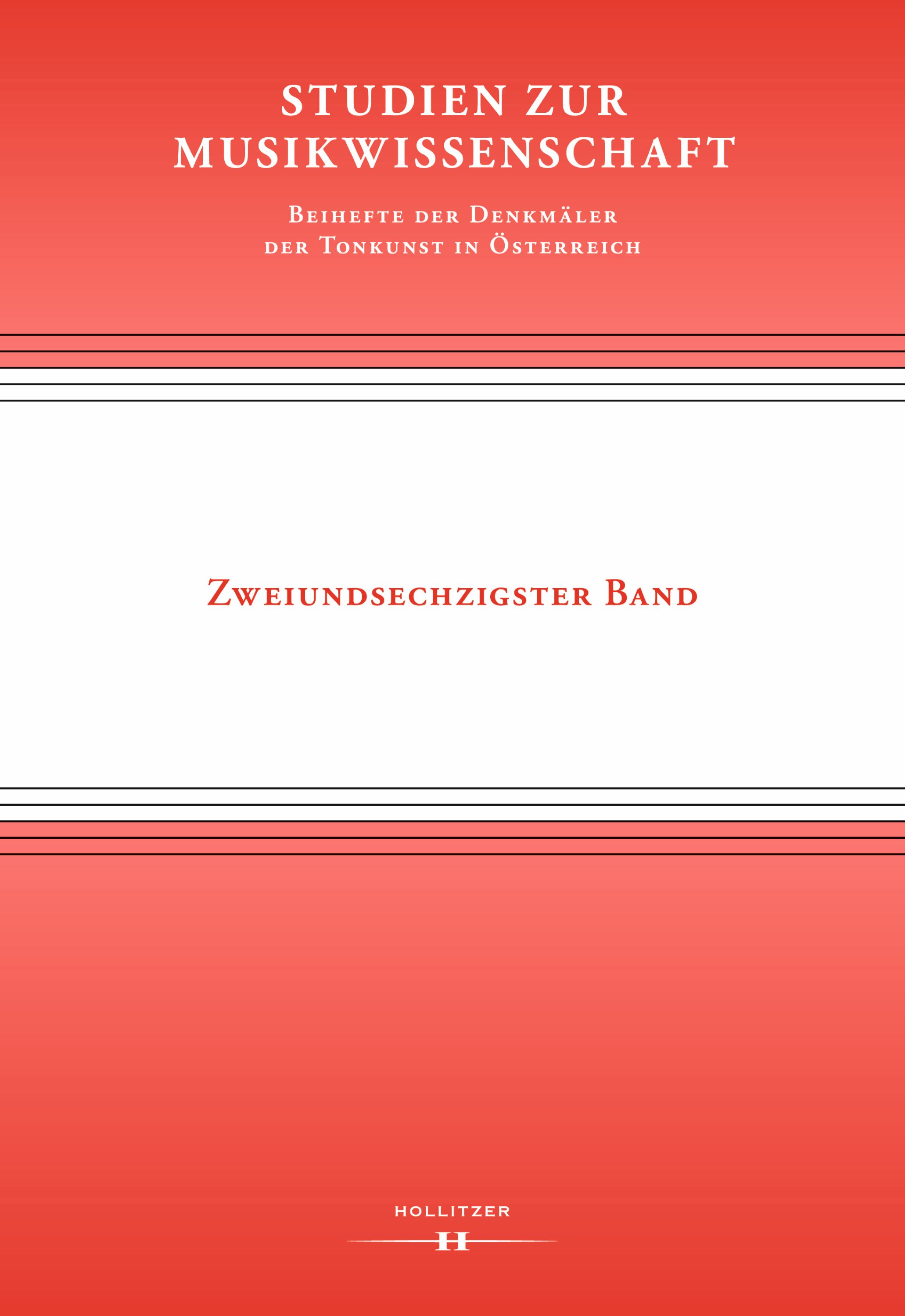 Cover Studien zur Musikwissenschaft - Beihefte der Denkmäler der Tonkunst in Österreich. Band 62