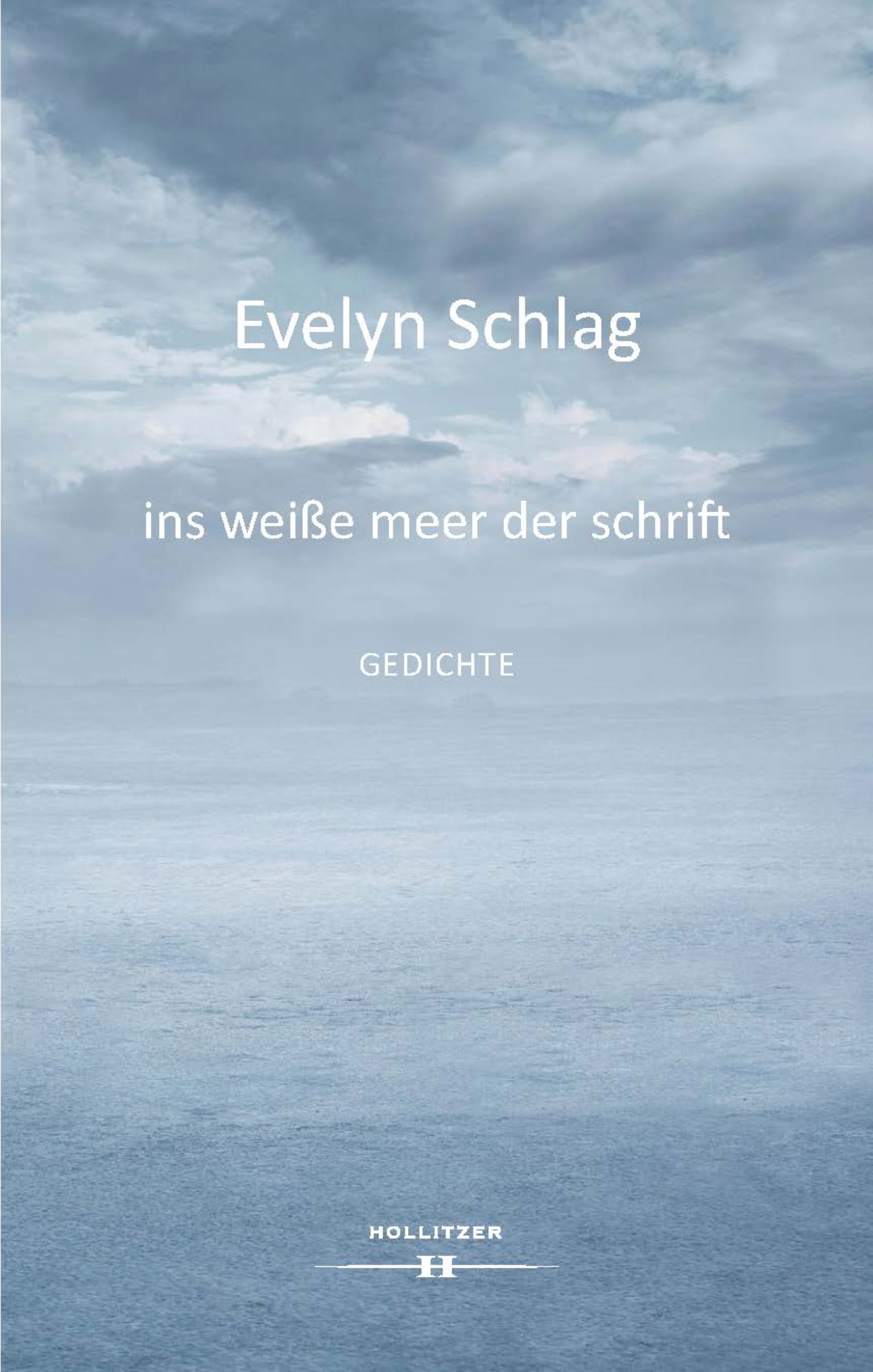 Evelyn Schlag: ins weiße meer der schrift. gedichte