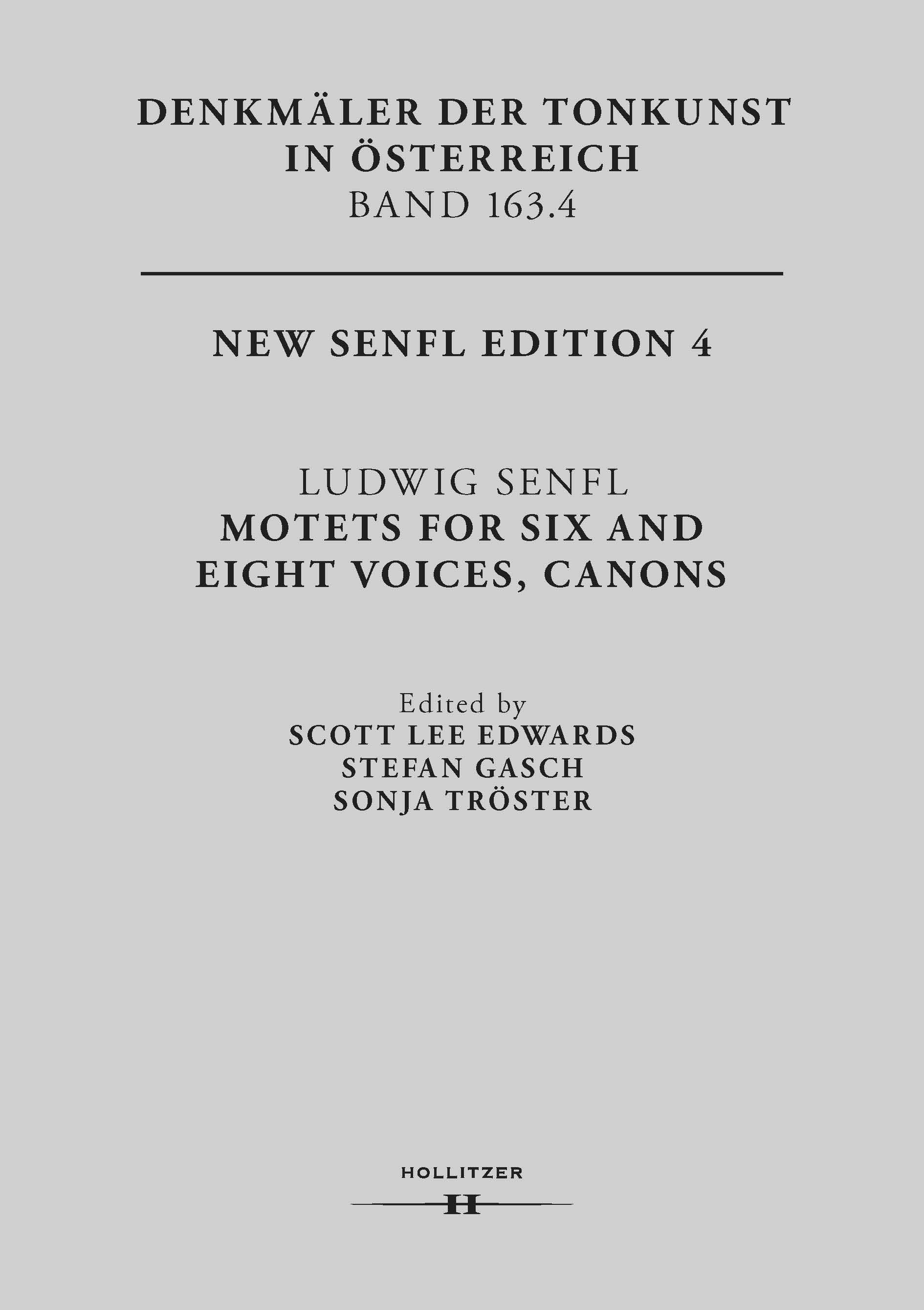 Cover Ludwig Senfl: Motets For Six And Eight Voices, Canons