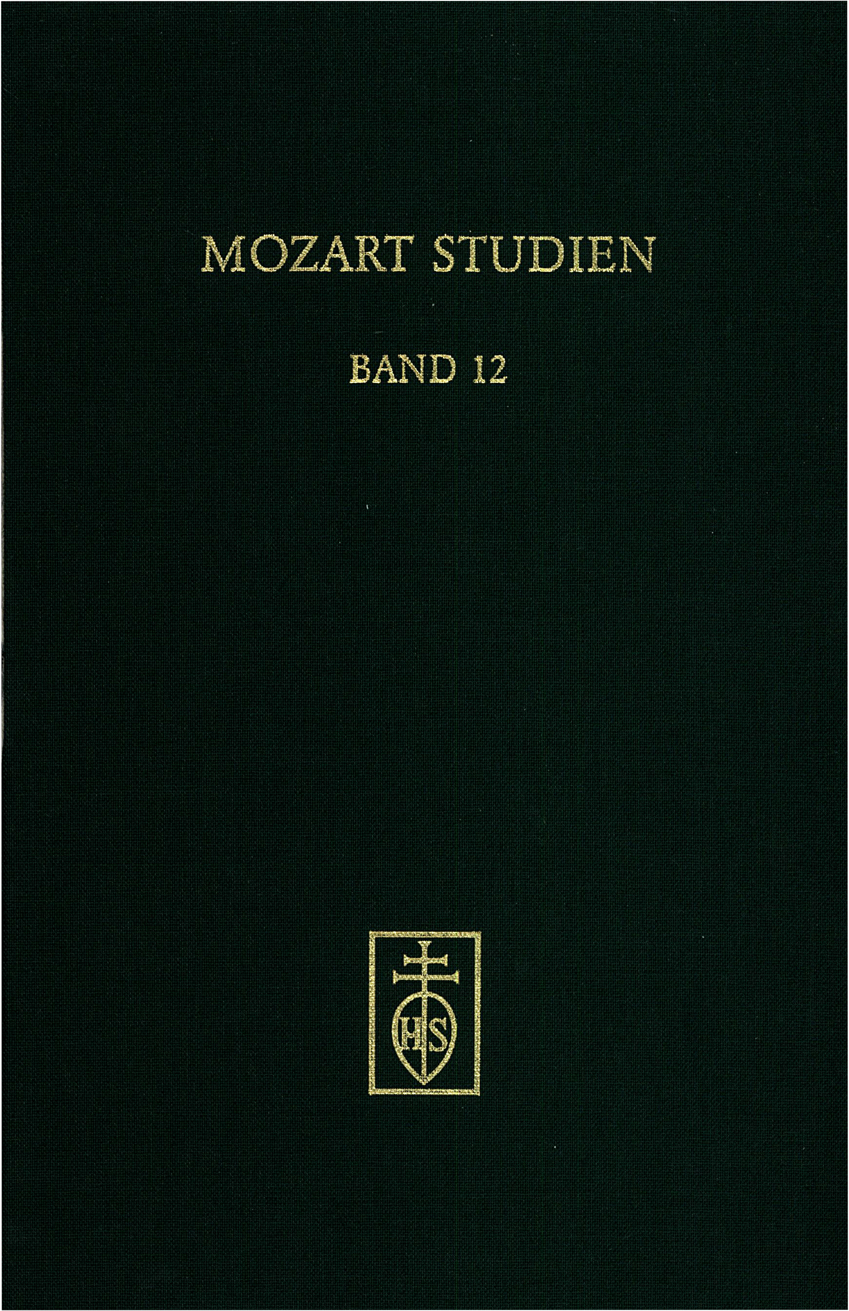 Cover Mozart Studien Band 12