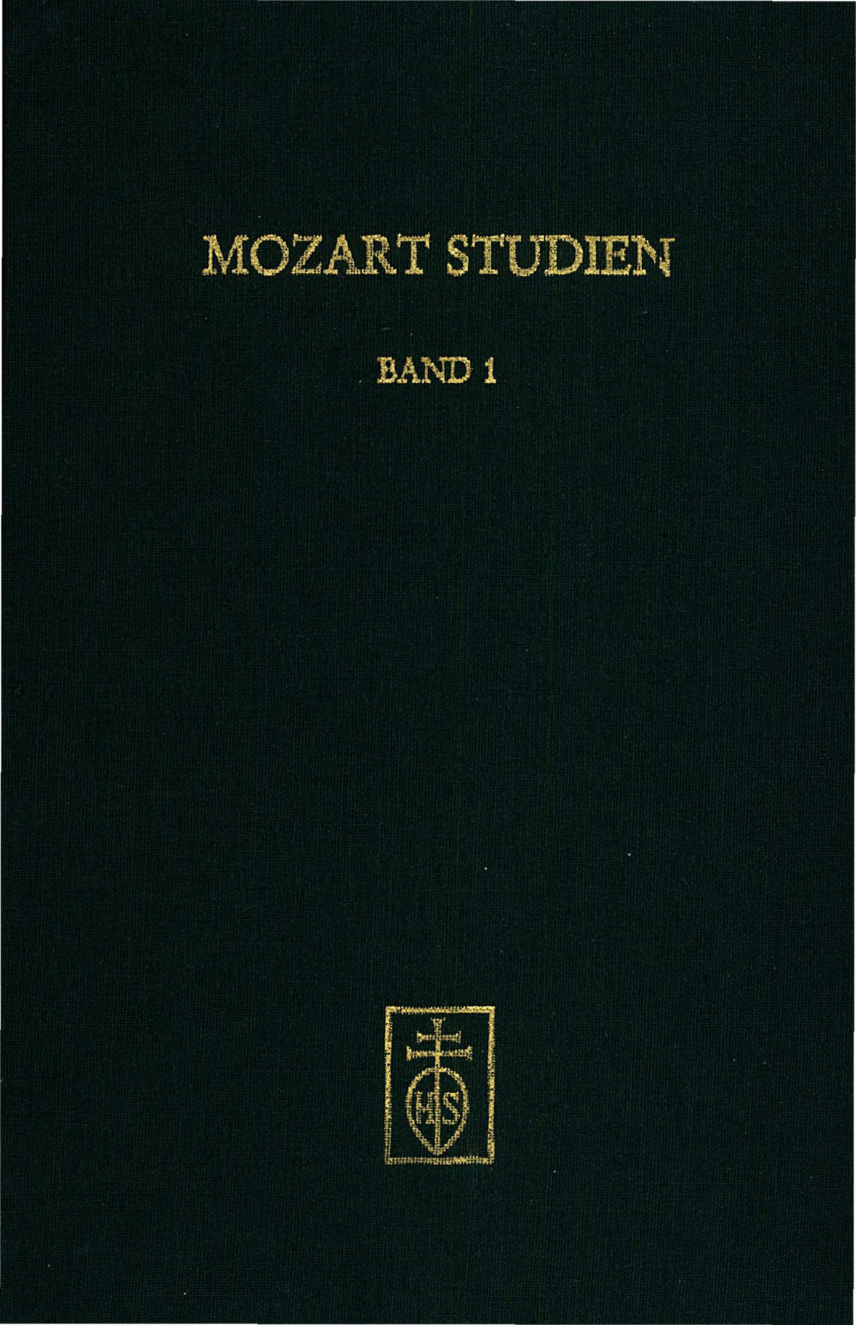 Cover Mozart Studien Band 1