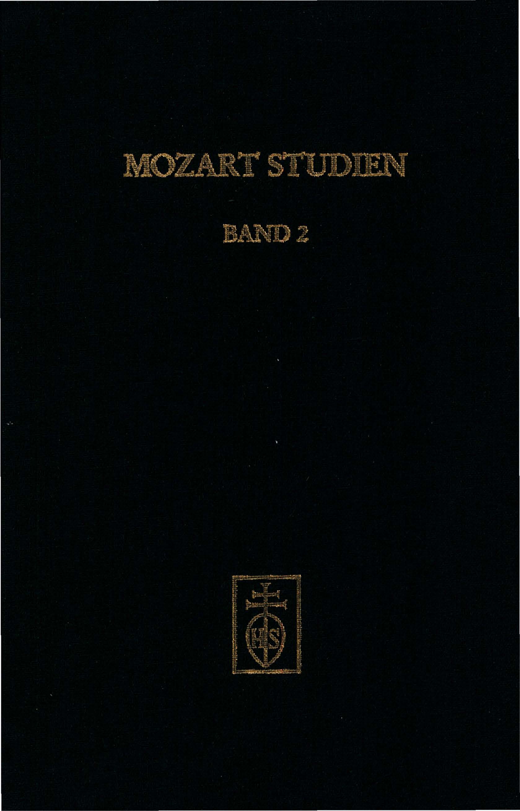 Cover Mozart Studien Band 2