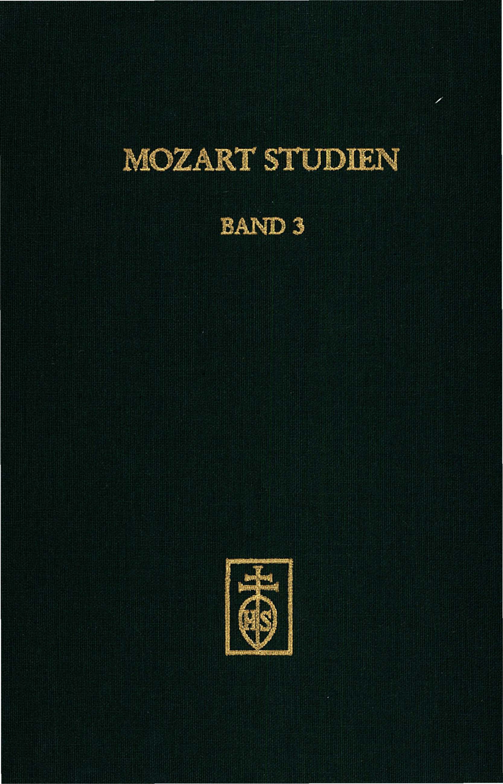 Cover Mozart Studien Band 3
