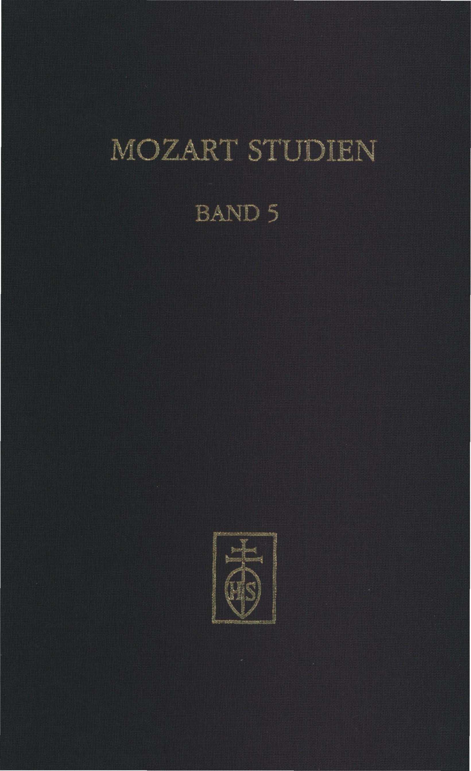 Cover Mozart Studien Band 5