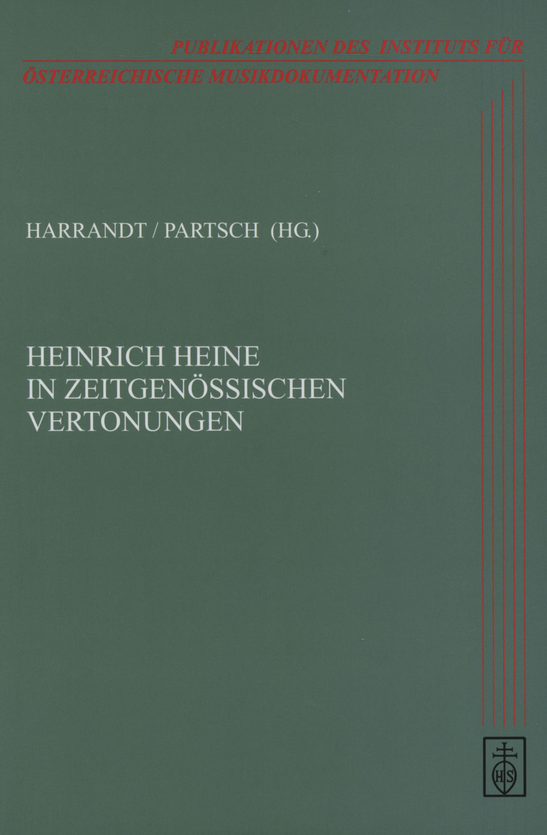 Cover Heinrich Heine in zeitgenössischen Vertonungen