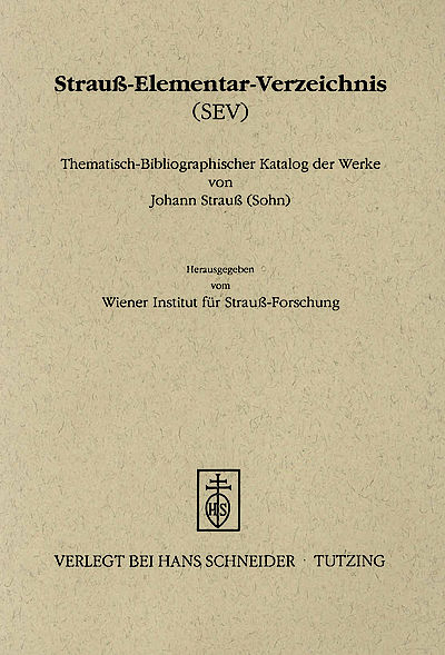 Cover Strauss-Elementar-Verzeichnis 2 (SEV 2)