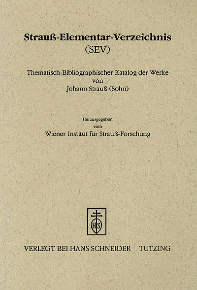 Cover Strauss-Elementar-Verzeichnis 8 (SEV 8)